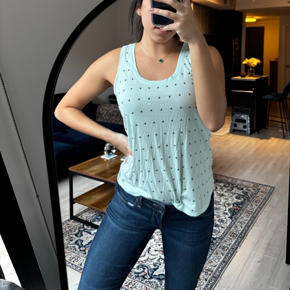 Women's Mint Green Sleeveless Top